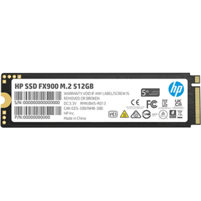 HEWLETT PACKARD  FX900 - 512 GB, 5000 MB/s, 4800 MB/s  SSD 512GB M.2  5000MB/s PCI Express 4.0 NVMe