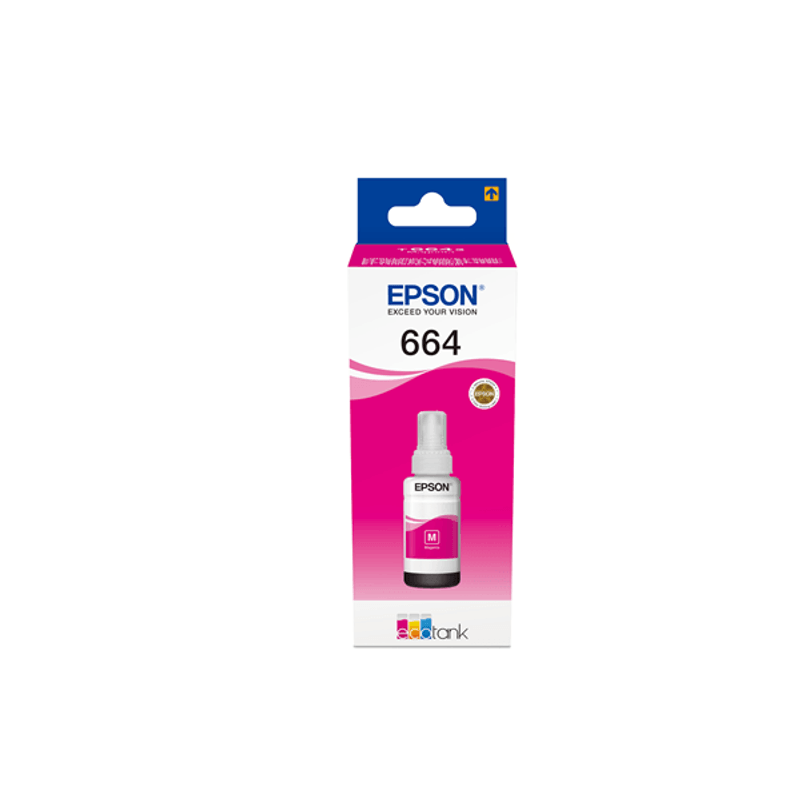 CARTUCHO EPSON MAGENTA T6643 ECOTANK BOTTLE 70ML C13T664340 - Imagen 1 de 4