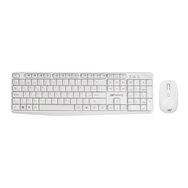 TECLADO INALAMBRICO+RATON INAL. NETWAY WS330 BLANCO - Imagen 1 de 1