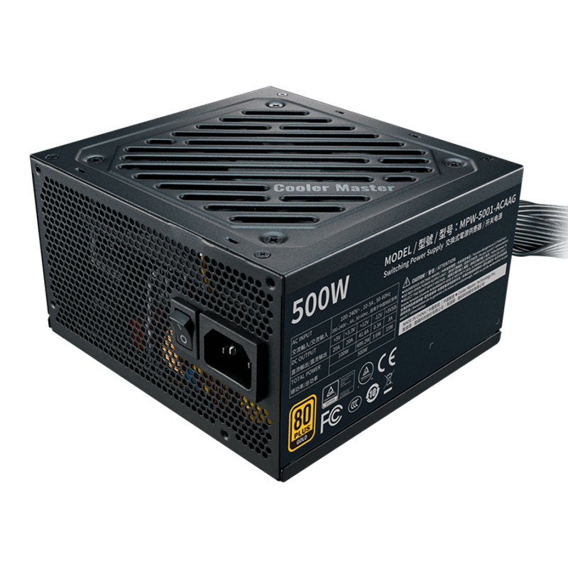BULK | FUENTE DE ALIMENTACION COOLER MASTER G500 GOLD | 500W | 80+ GOLD | SIN CAJA | OEM - Imagen 1 de 7