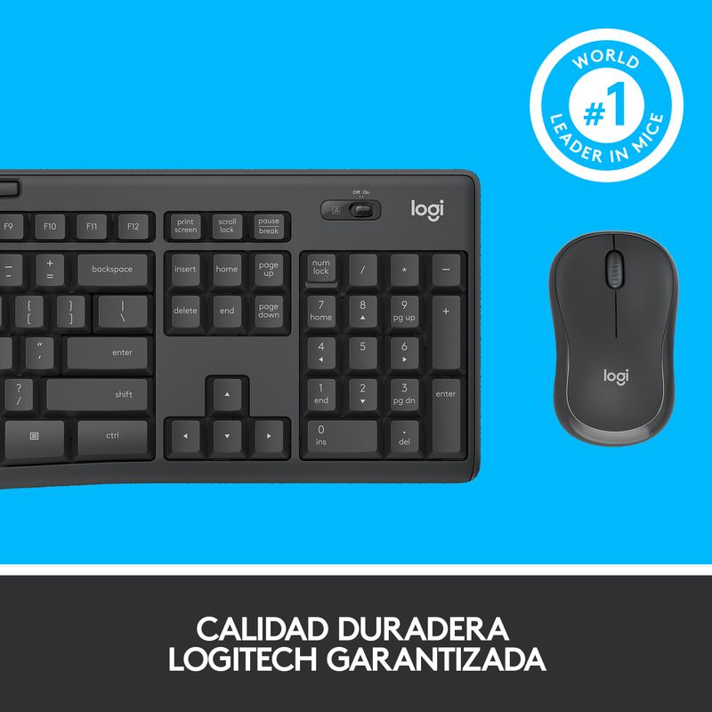TECLADO INALAMBRICO + RATON LOGITECH MK295 NEGRO - Imagen 14 de 15