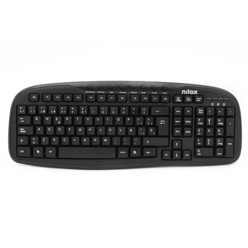 TECLADO MULTIMEDIA NILOX USB NEGRO - Imagen 1 de 11