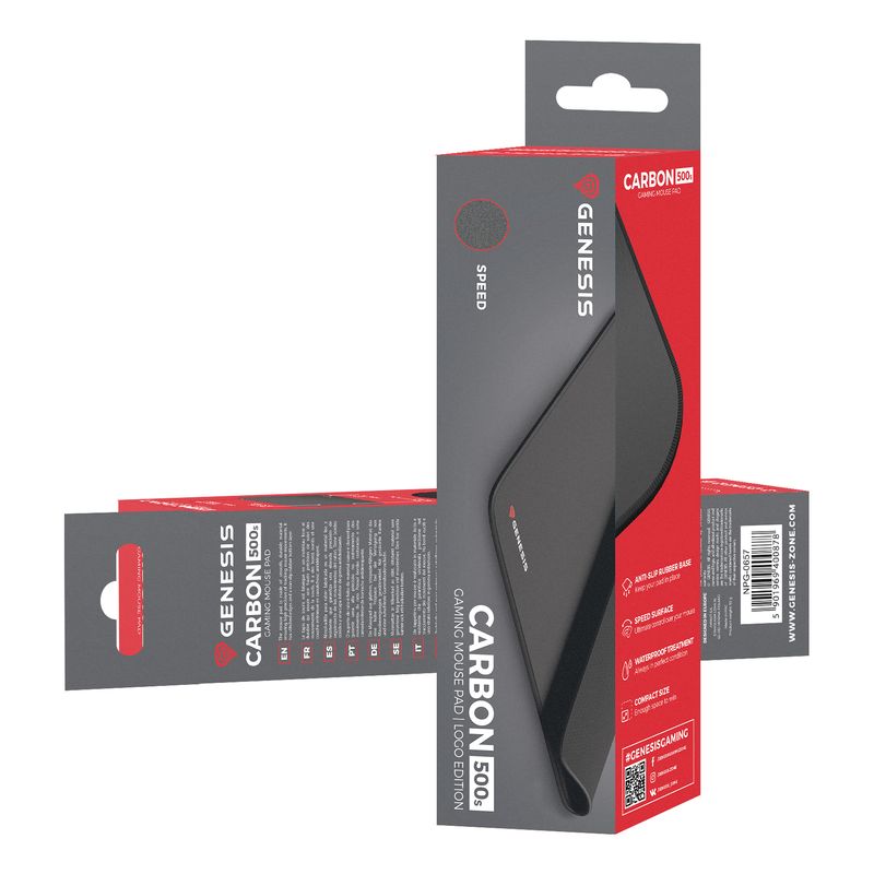 ALFOMBRILLA GAMING GENESIS CARBON 500 S 250X210MM LOGO - Imagen 3 de 8