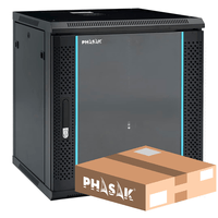 Miniatura 1 de PHASAK  Mural Rack PHASAK Pro 19" 12U Desmontado - Envio Flat Pack - PHO 2112D  Negro