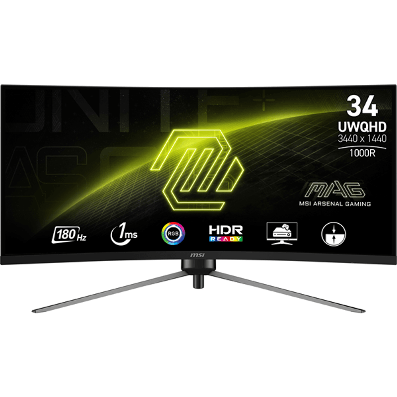 MONITOR MSI MAG 345CQR 34" VA 3440 x 1440 HDMI 1MS 180HZ CURVO - Imagen 1 de 16