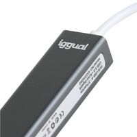 Miniatura 2 de iggual Hub USB-A 3 puertos USB 3.0 + RJ45 Gigabit