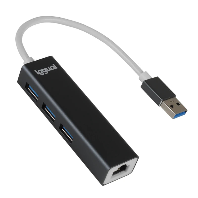 iggual Hub USB-A 3 puertos USB 3.0 + RJ45 Gigabit - Imagen 5 de 5