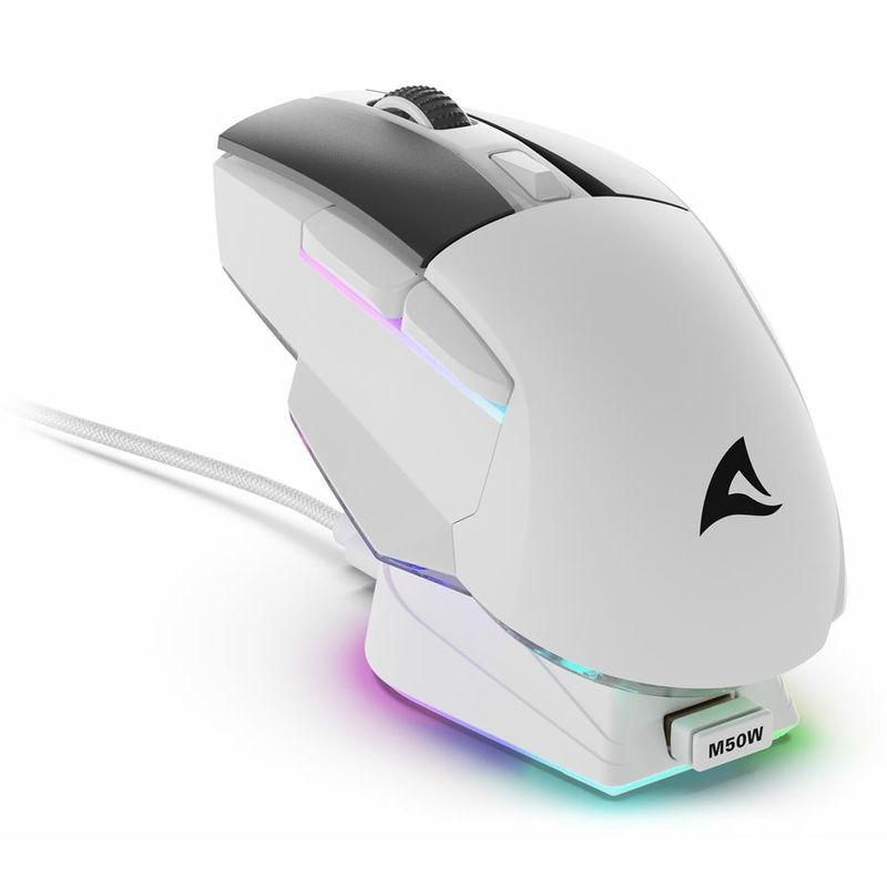 RATON GAMING SHARKOON SKILLER SGM50W BLANCO - Imagen 7 de 9