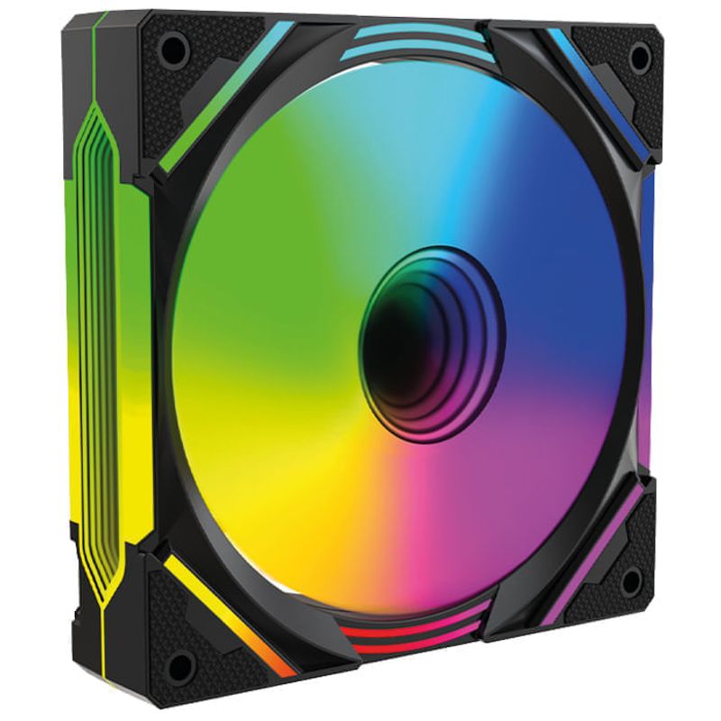 VENITLADOR NETWAY MIRROR 12CM BLACK 5V ARGB+PWM - Imagen 1 de 4