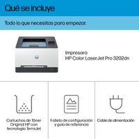 Miniatura 5 de HP  LaserJet Pro 3202dn Color Impresora, Solo Ethernet; A doble cara  Laser Dúplex Color