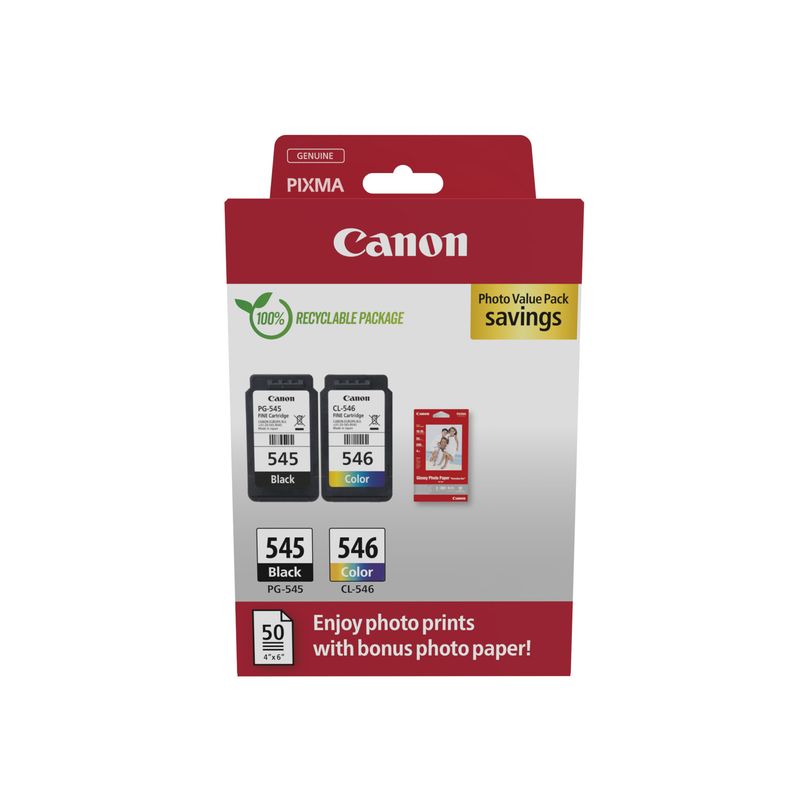 MULTIPACK CANON PG-545 / CL-546 + PAPEL - Imagen 2 de 5