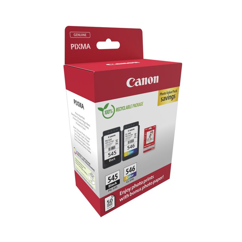 MULTIPACK CANON PG-545 / CL-546 + PAPEL - Imagen 3 de 5