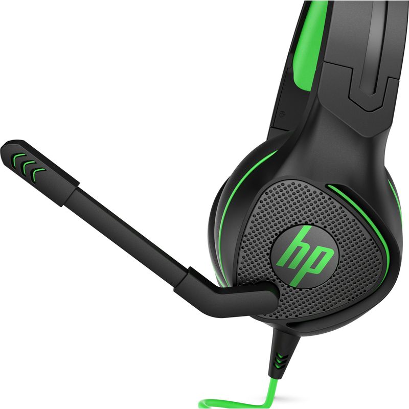 HEADSET HP PAVILION 400 GAMING CONEXION JACK 3.5MM MICROCOFONO ORIENTABLE COLOR NEGRO Y VERDE - Imagen 3 de 5
