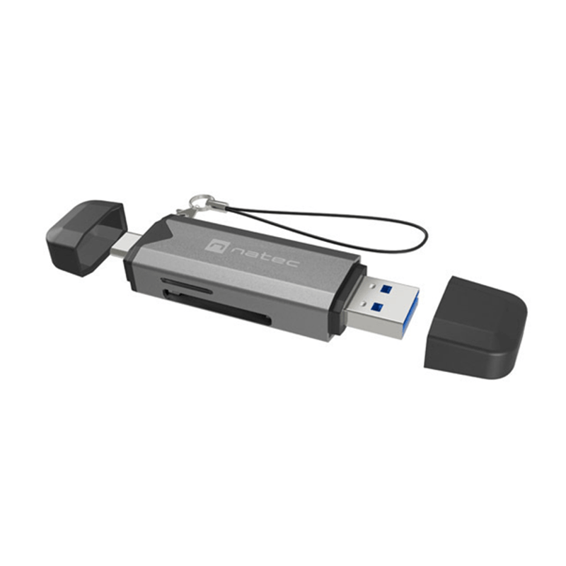 LECTOR DE TARJETAS NATEC SCARAB 3 USB 3.1 GEN 1 USB-A + USB-C SD/MICRO SD - Imagen 1 de 1
