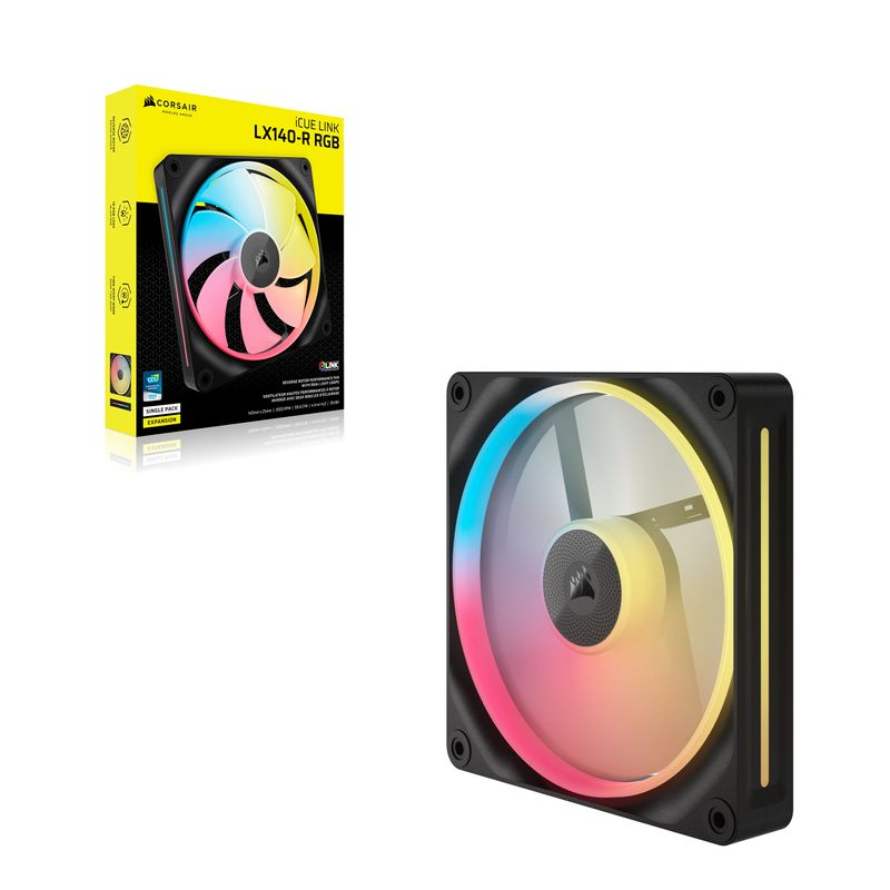 VENTILADOR CAJA CORSAIR LX-R RGB SERIES ICUE LINK LX140R RGB 140MM RGB FAN SINGLE FAN CO-9051051-WW - Imagen 4 de 4