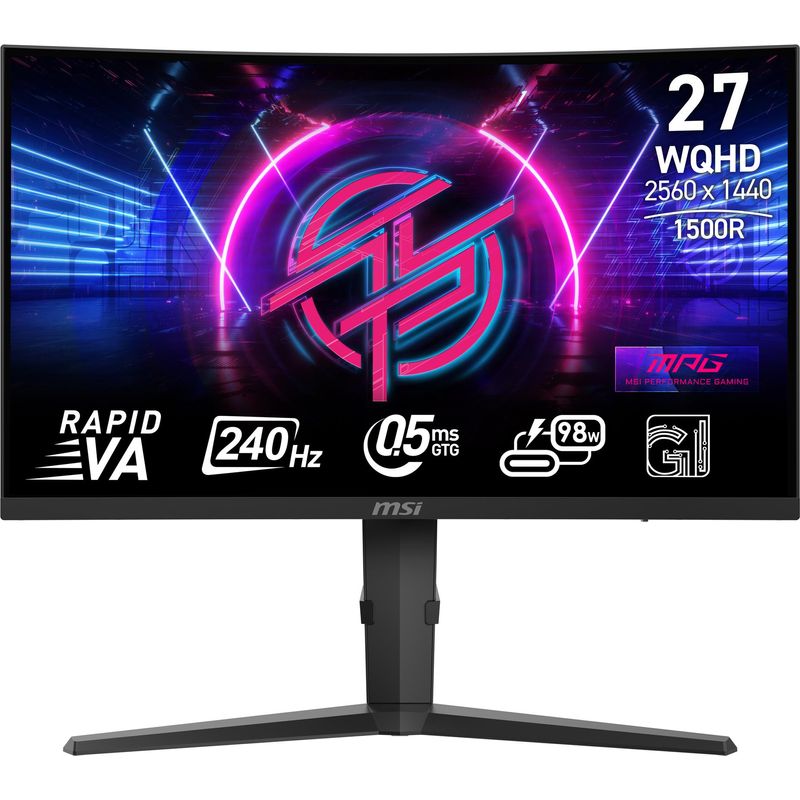 MSI MONITOR MPG 275CQRXF. 27" RAPID VA CURVO 1500R. 2560X1440 . 240HZ. NEGRO - Imagen 3 de 26