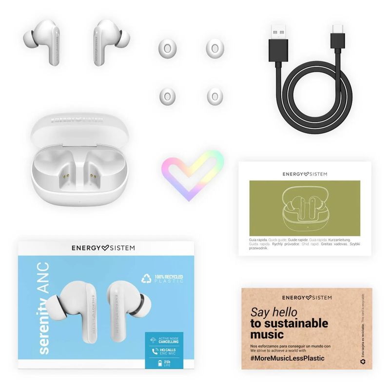 AURICULARES ENERGY SISTEM TRUE WIRELESS SERENITY ANC WHITE - Imagen 8 de 8