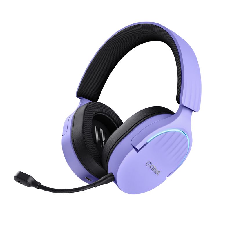 HEADSET BLUETOOTH TRUST GAMING FAYZO GXT 491 LILA 25305 BT Y USB 2.4Ghz MICROFONO DESMONTABLE Y FLEX - Imagen 3 de 16