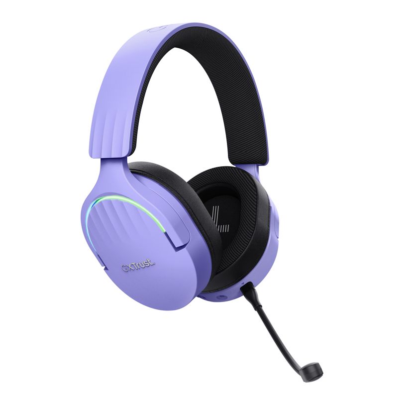 HEADSET BLUETOOTH TRUST GAMING FAYZO GXT 491 LILA 25305 BT Y USB 2.4Ghz MICROFONO DESMONTABLE Y FLEX - Imagen 4 de 16
