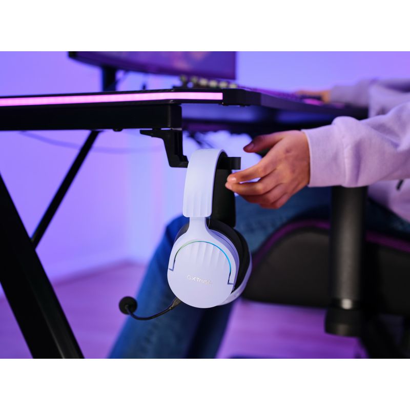 HEADSET BLUETOOTH TRUST GAMING FAYZO GXT 491 LILA 25305 BT Y USB 2.4Ghz MICROFONO DESMONTABLE Y FLEX - Imagen 12 de 16