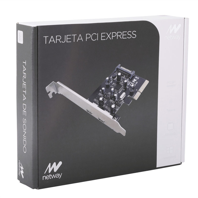 TARJETA PCI EXPRESS 2 PUERTOS USB 3.1 TIPO C NETWAY - Imagen 3 de 3