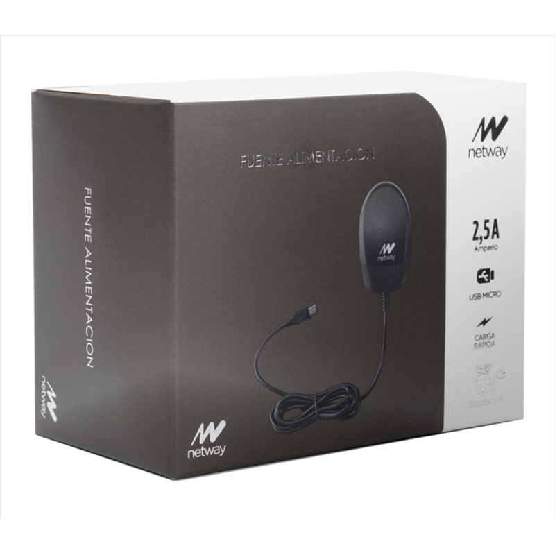 FUENTE ALIMENTACION 5V 2.5A MICROUSB RASPBERRY PI 3 NEGRO - Imagen 3 de 3