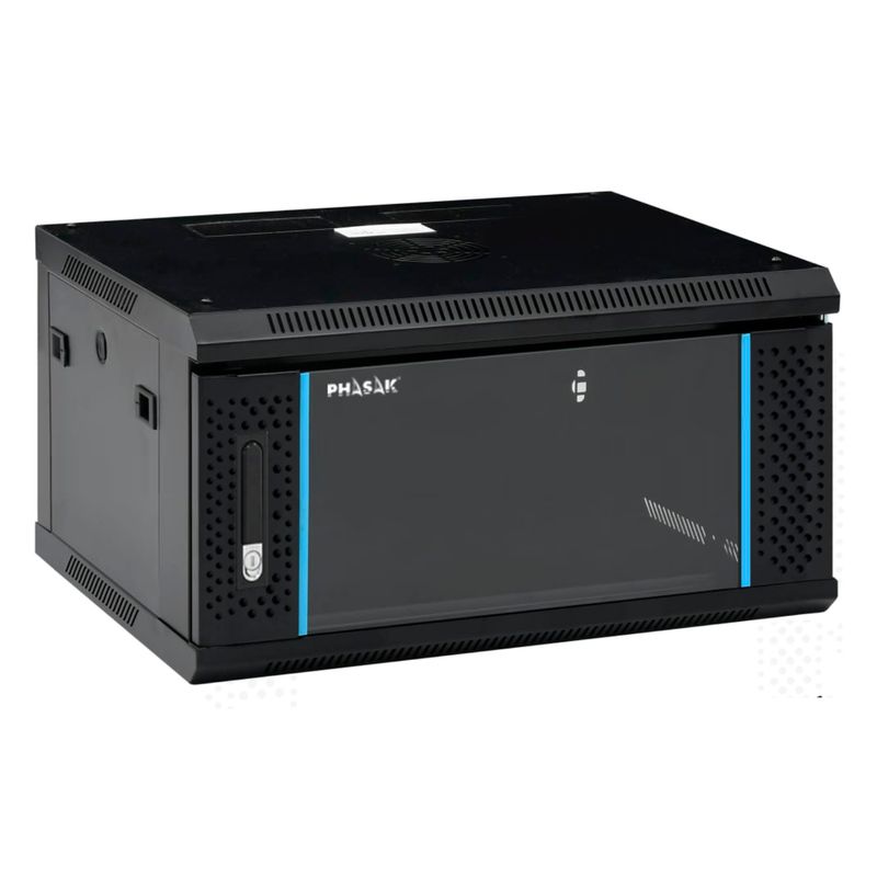 PHASAK Mural Rack PHASAK Pro 19" 6U Desmontado - Envio Flat Pack - PHO 2106D Negro - Imagen 3 de 10