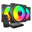 KIT 3xVENTILADOR INTERNO ARGB MARS GAMING MF3DPROKIT NEGRO 120mm ARGB ARGB HUB RF REMOTE