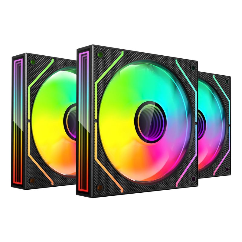 KIT 3xVENTILADOR INTERNO ARGB MARS GAMING MF3DPROKIT NEGRO 120mm ARGB ARGB HUB RF REMOTE - Imagen 3 de 8