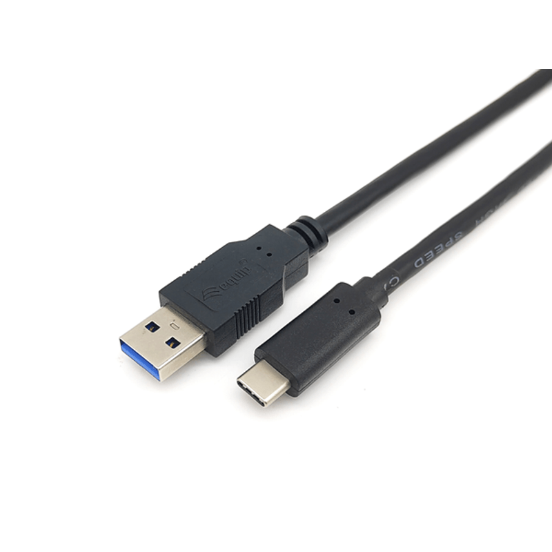 CABLE USB-A MACHO USB-C MACHO USB 3.2 2M TRANSFERENCIA 5G 3A COLOR NEGRO - Imagen 1 de 9