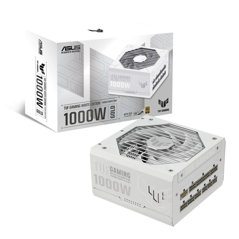 Fuente Alimentación 1000W Asus TUF Gaming 1000W Gold White Edition 80 PLUS Gold Fully-Modular Blanco - Imagen 1 de 13