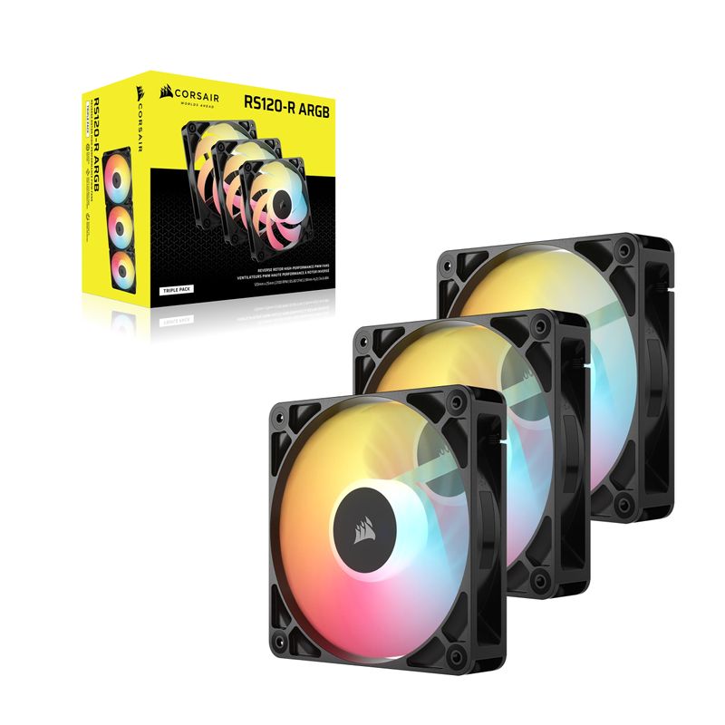 VENTILADOR CAJA CORSAIR RS120-R ARGB TRIPLE PACK CO-9050196-WW - Imagen 5 de 5