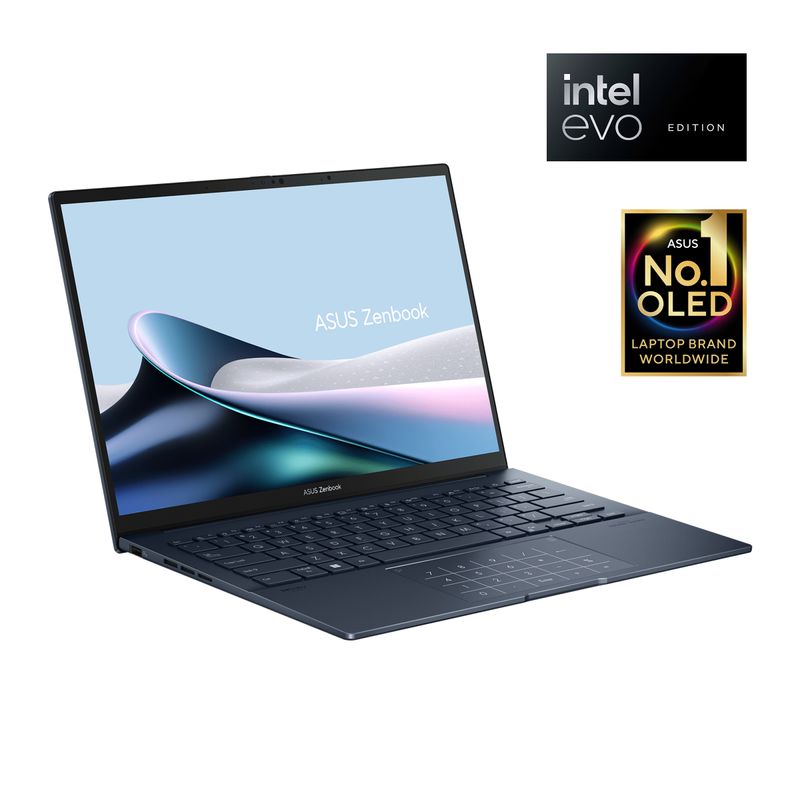 PORTATIL ASUS ZENBOOK 14 OLED UX3405MA-PZ080W. 14" WQXGA+ 120HZ. INTEL CORE ULTRA 7 155H. ARC GRAPHICS. 16GB RAM. 512GB SSD. W11 HOME. AZUL - Imagen 3 de 8