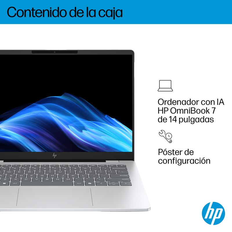 PORTATIL HP OMNIBOOK 7 14 ULTRA 5-225U - EVO, 16GB, 1TB SSD, 14" , W11 - Imagen 7 de 19