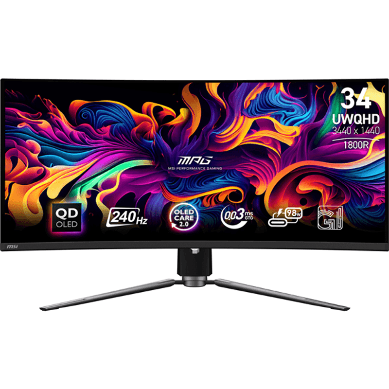 MONITOR MSI MPG 341CQPX QD-OLED 34" OLED 3440 x 1440 HDMI - Imagen 1 de 16