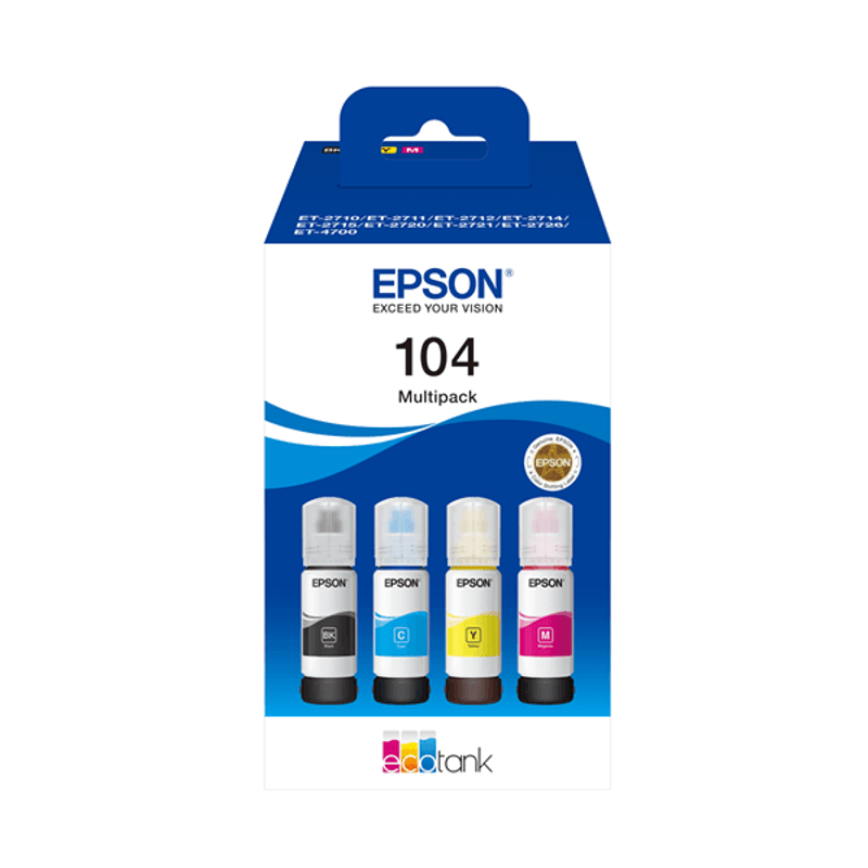 CONSUMIBLES EPSON ECOTANK MULTIPACK 104 - Imagen 1 de 2