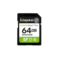 Miniatura 1 de KINGSTON 64GB SDXC CANVAS SELECT PLUS GEN3 100MB/S C10 UHS-I U1 V10