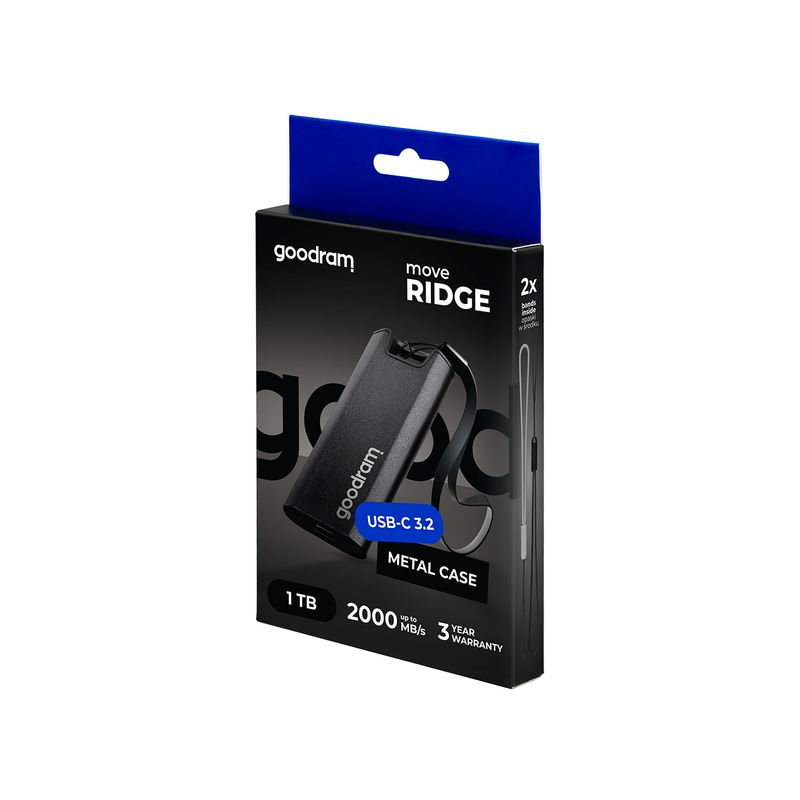 SSD GOODRAM MOVE RIDGE BLACK 1TB USB 3.2 RETAIL - Imagen 12 de 17