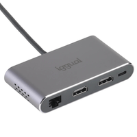 Miniatura 1 de iggual Hub C 8 en 1 2xHDMI 2xUSB 2xSD RJ45 PD100W