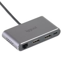 Miniatura 2 de iggual Hub C 8 en 1 2xHDMI 2xUSB 2xSD RJ45 PD100W