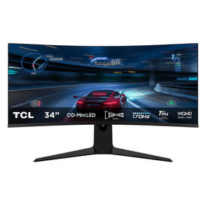 MONITOR GAMING TCL 34R83Q 34" CURVO Ultra WQHD (3440 x 1440), 1MS, 170HZ, HDMI, DP, USB-C
