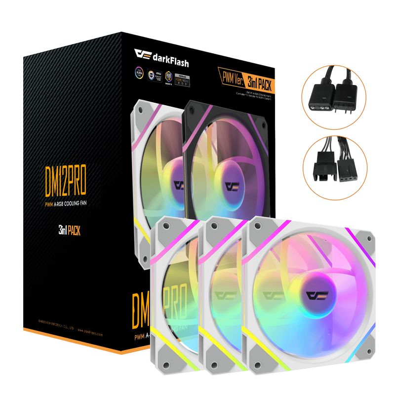 VENTILADOR DARKFLASH DM12 PRO 3EN1 BLANCO - Imagen 2 de 2