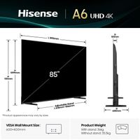 Miniatura 3 de Televisor HISENSE 85"  85A6Q LED 4K Ultra HD