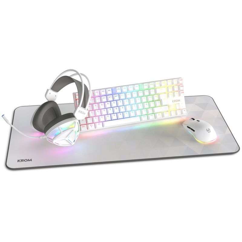 PACK KROM 4 EN 1 RGB KLASS GAMING COMBO BLANCO - Imagen 2 de 13