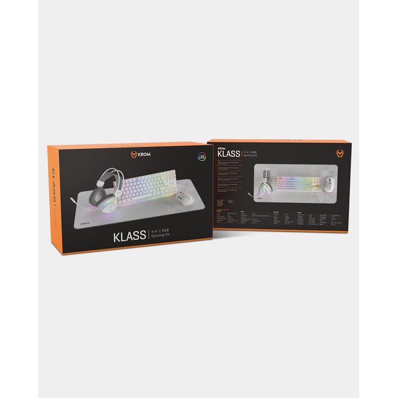 PACK KROM 4 EN 1 RGB KLASS GAMING COMBO BLANCO - Imagen 12 de 13