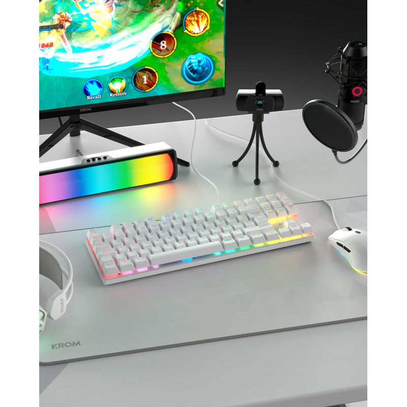 PACK KROM 4 EN 1 RGB KLASS GAMING COMBO BLANCO - Imagen 13 de 13