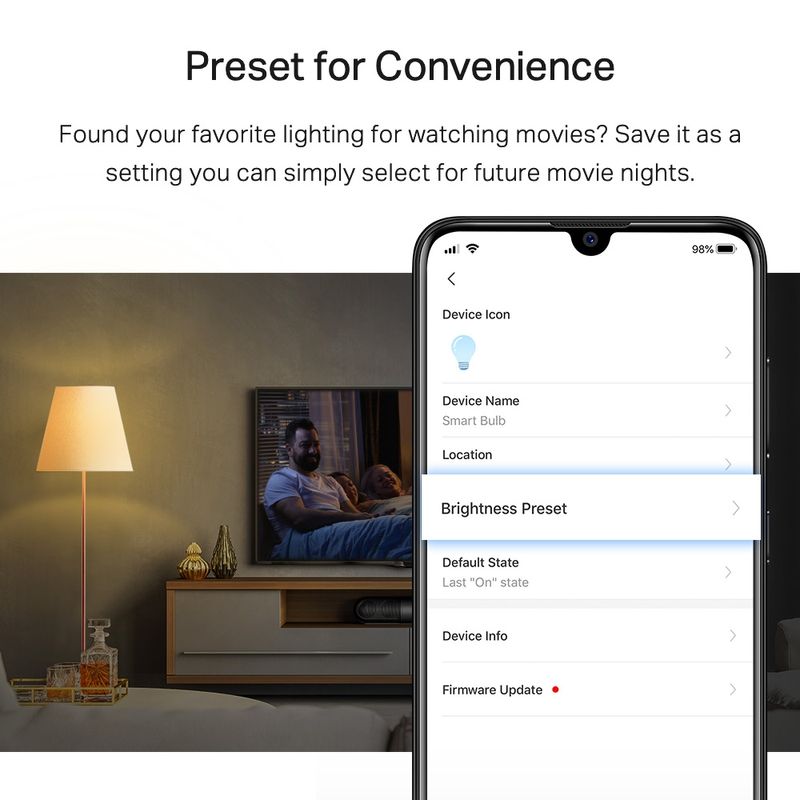 BOMBILLA INTELIGENTE LED TP-LINK TAPO L510E SMART WIFI REGULABLE (PACK 2 UNIDADES) - Imagen 5 de 8