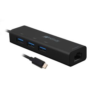 Hub NETWAY  tipo C 3 puertos USB 3.0 + RJ45