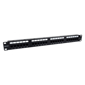 PHASAK Patch panel 19" 24P PHASAK Cat.6 UTP RJ45 DUAL 1U + Organizador - PU 2424 Negro