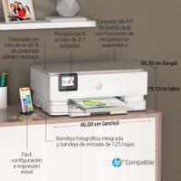 Miniatura 8 de HP ENVY Multifunción A4Wifi Thermal Inkjet Dúplex Envy Inspire 7220e Inalámbrico All-in-One Color Impresora, Instant Ink; Fotocopiadora, escáner